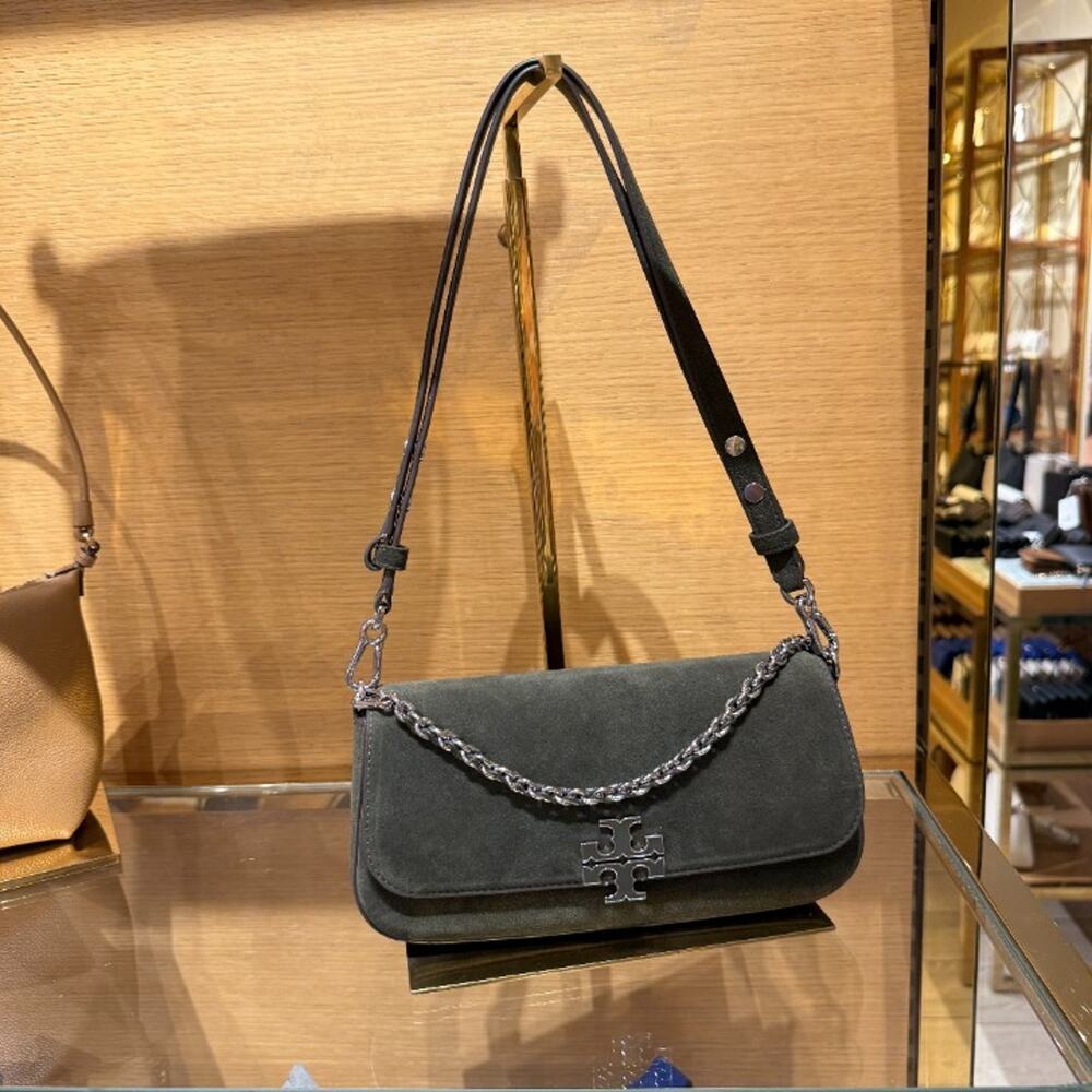 New‼️Tory Burch Britten Suede Convertible Crossbody 188501 $625